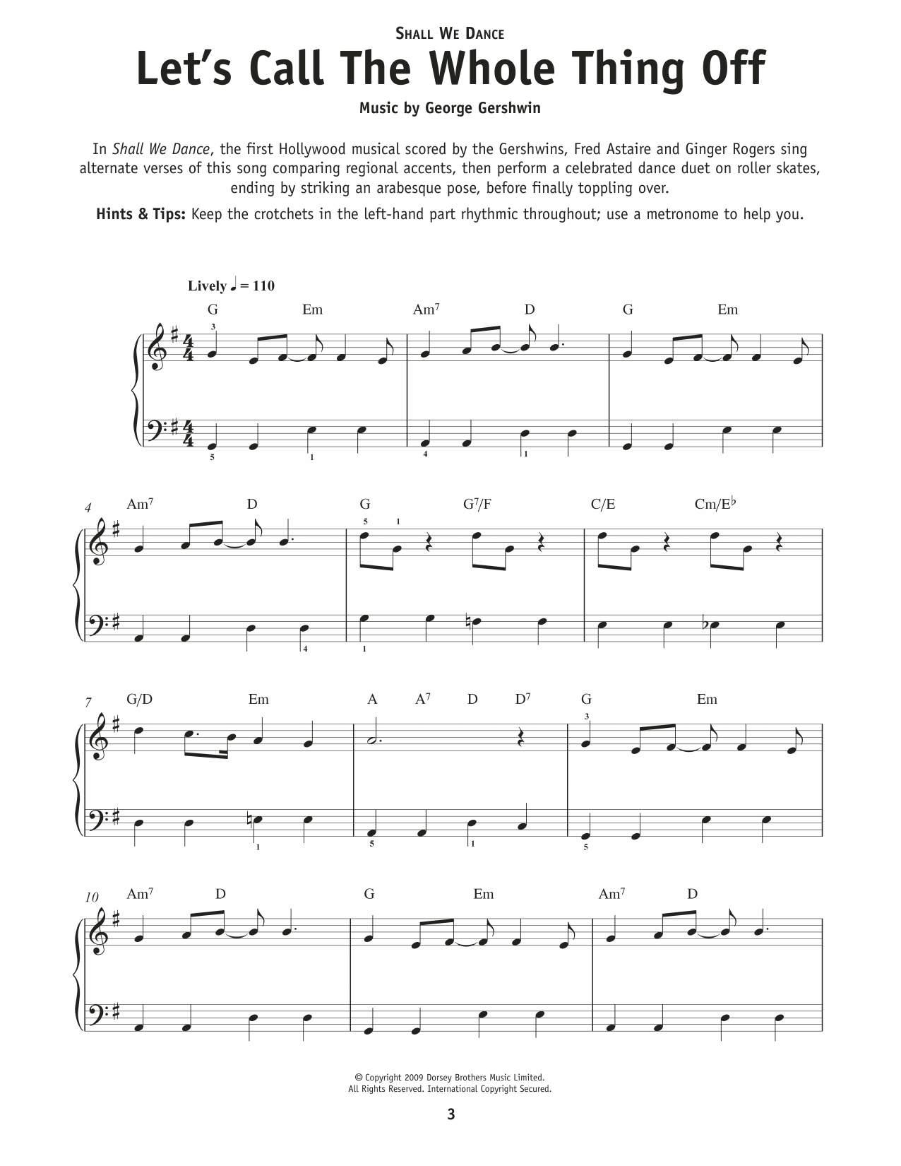 Produktgalerie: Seite 1 von 1 Let's Call The Whole Thing Off, George Gershwin, Klavier