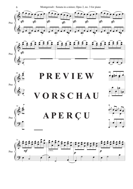 Product gallery: Page 7 of 21 Sonata in a minor, Opus 2 no. 3 , Nicolas Horvath, Piano Solo