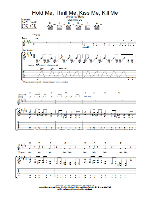 Product gallery: Page 1 of 1 Hold Me, Thrill Me, Kiss Me, Kill Me, U2