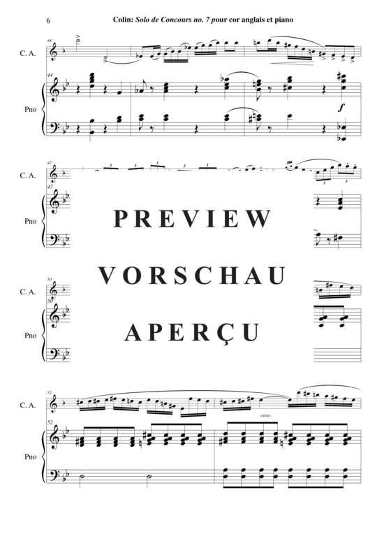 Produktgalerie: Seite 7 von 17 Solo de Concours no. 7 , , (Englischhorn + Klavier)