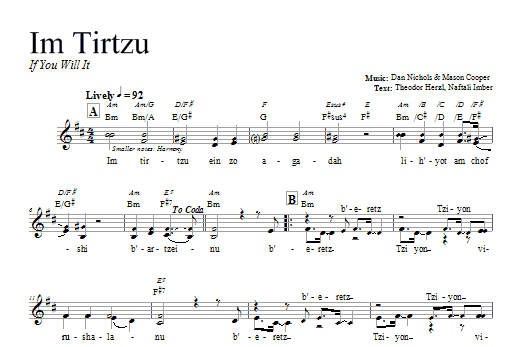 Product gallery: Page 1 of 1 Im Tirtzu, Dan Nichols