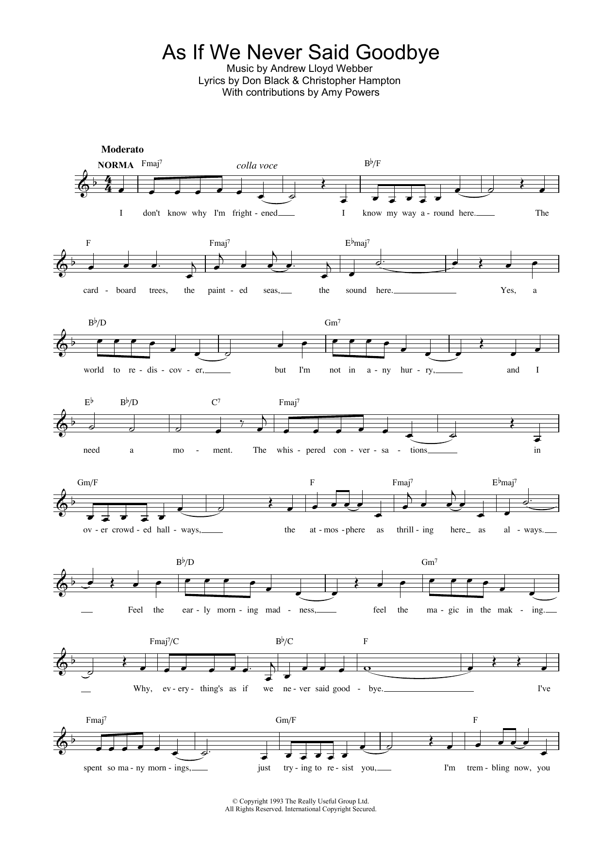 Product picture to: As If We Never Said Goodbye (from Sunset Boulevard)