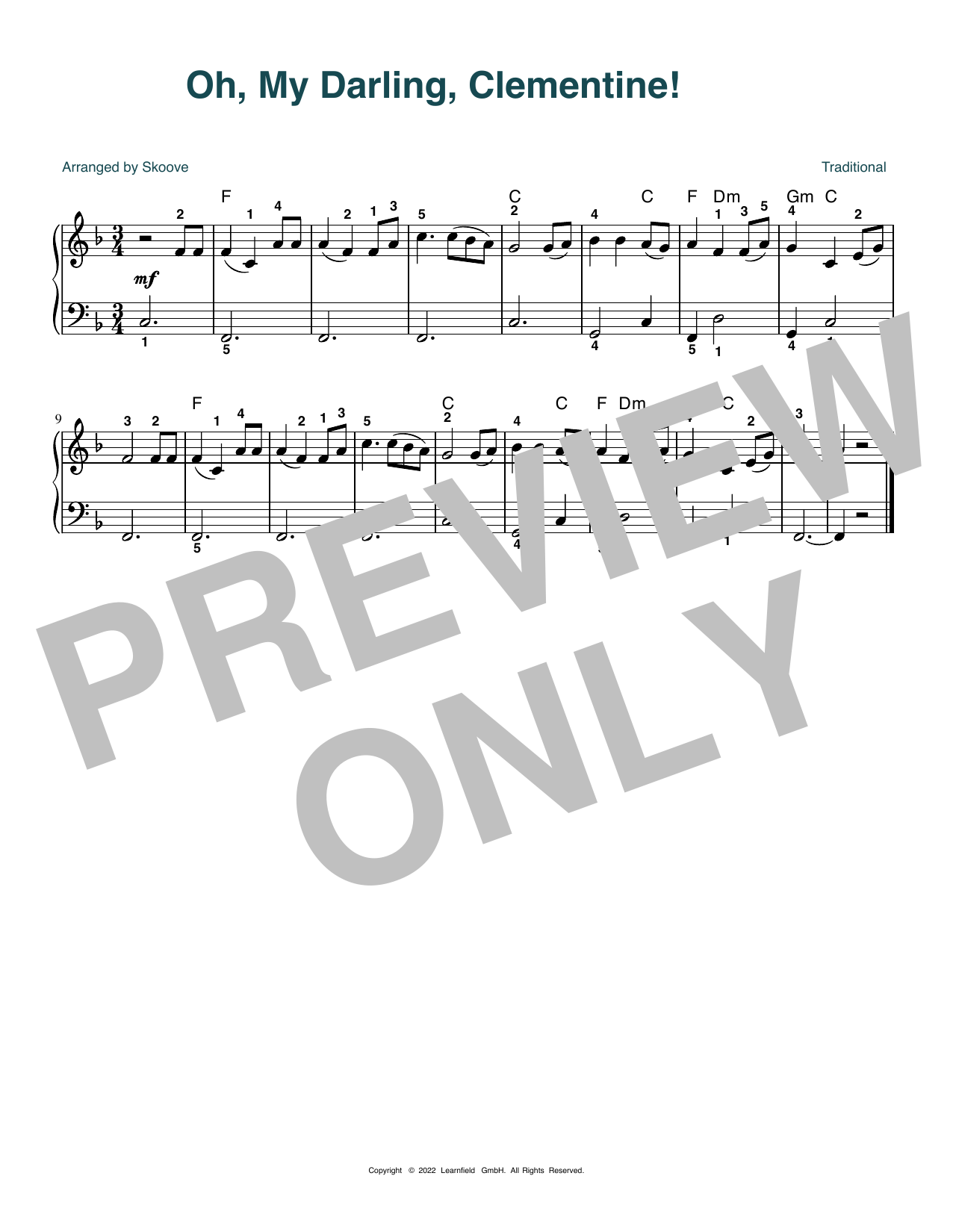 Produktbild zu: Oh, My Darling, Clementine! (arr. Skoove)