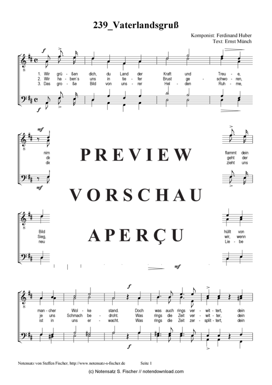 Product gallery: Page 2 of 3 Vaterlandsgruß  , , (male choir)