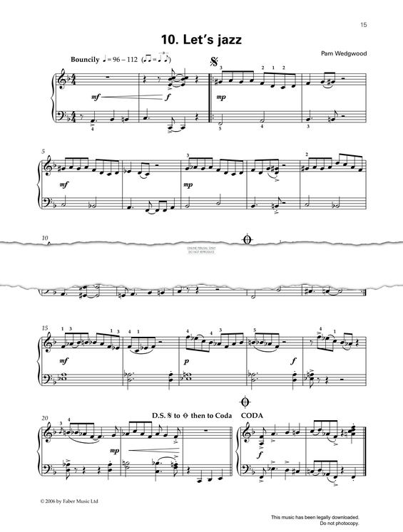 Produktgalerie: Seite 1 von 1 Let's Jazz, Pam Wedgwood, Klavier