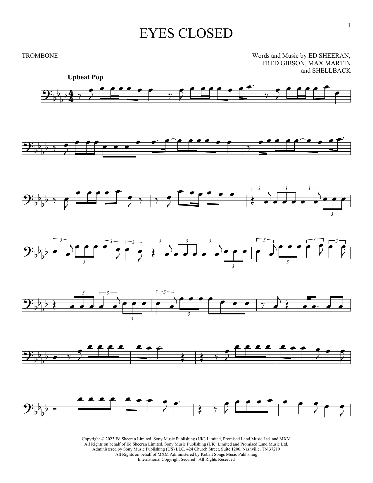 Product gallery: Page 1 of 1 Eyes Closed, Ed Sheeran