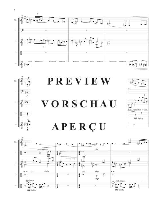Product gallery: Page 9 of 21 Reflective Journey , , (horn solo and percussion quartet)
