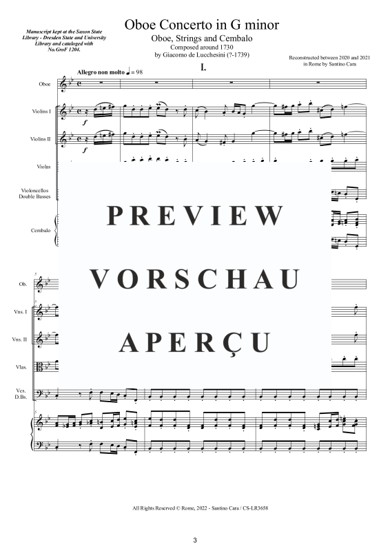Produktgalerie: Seite 4 von 11 Oboe Concerto in G minor, , Oboe und Kammerorchester