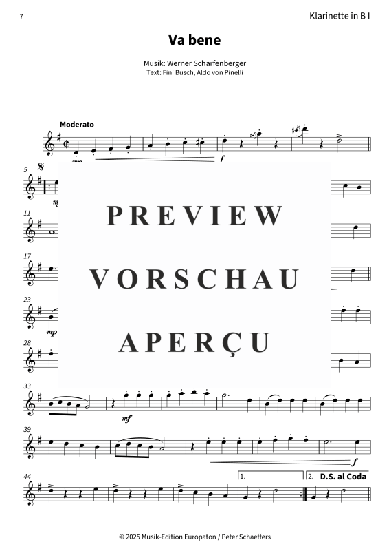 Product gallery: Page 9 of 11 Va bene, Peter Kraus, (Woodwind Quartet)