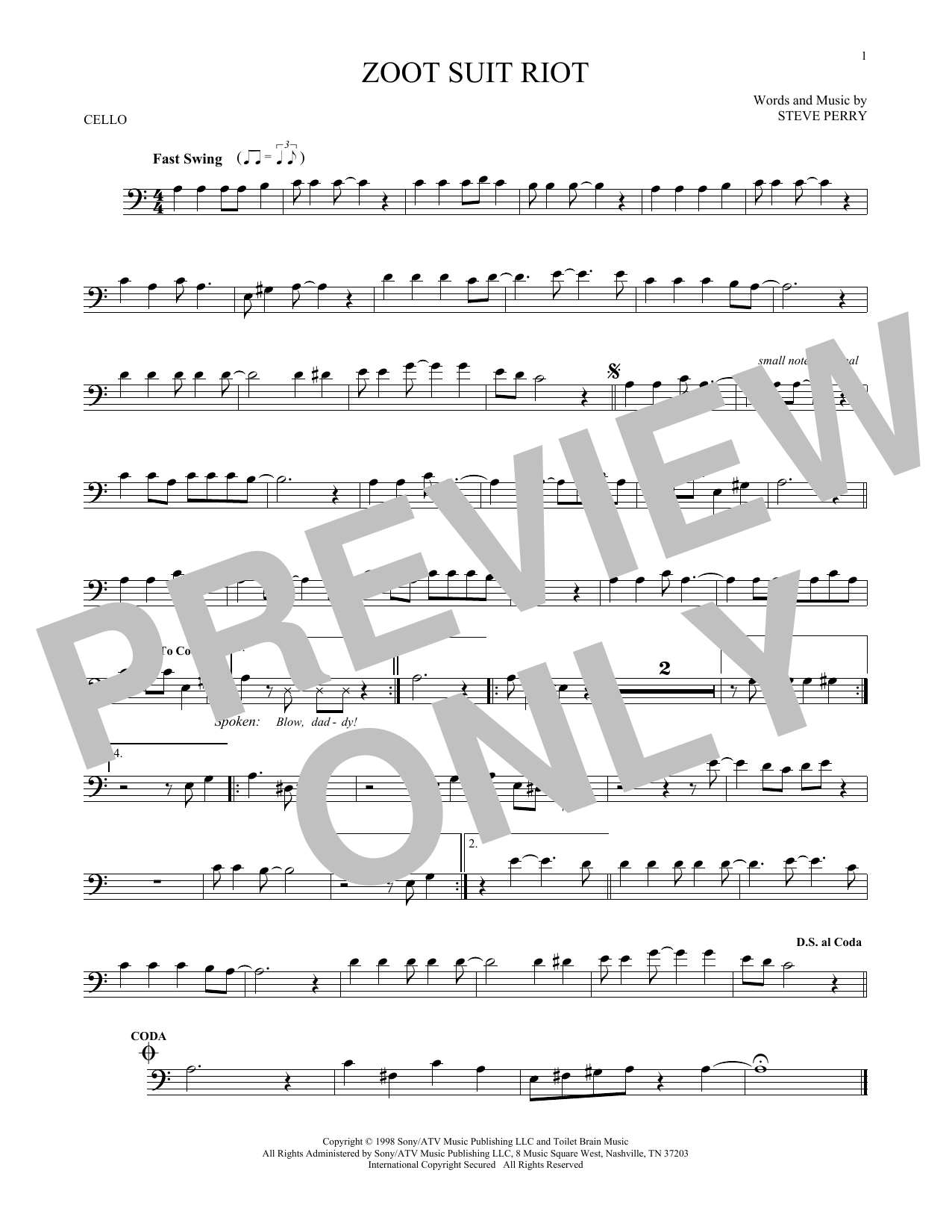 Produktgalerie: Seite 1 von 1 Zoot Suit Riot, Cherry Poppin' Daddies, Violoncello