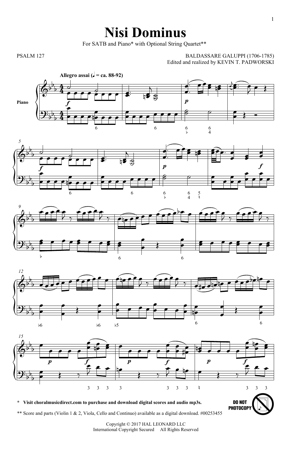 Produktgalerie: Seite 1 von 1 Nisi Dominus, Kevin T. Padworski, Chor