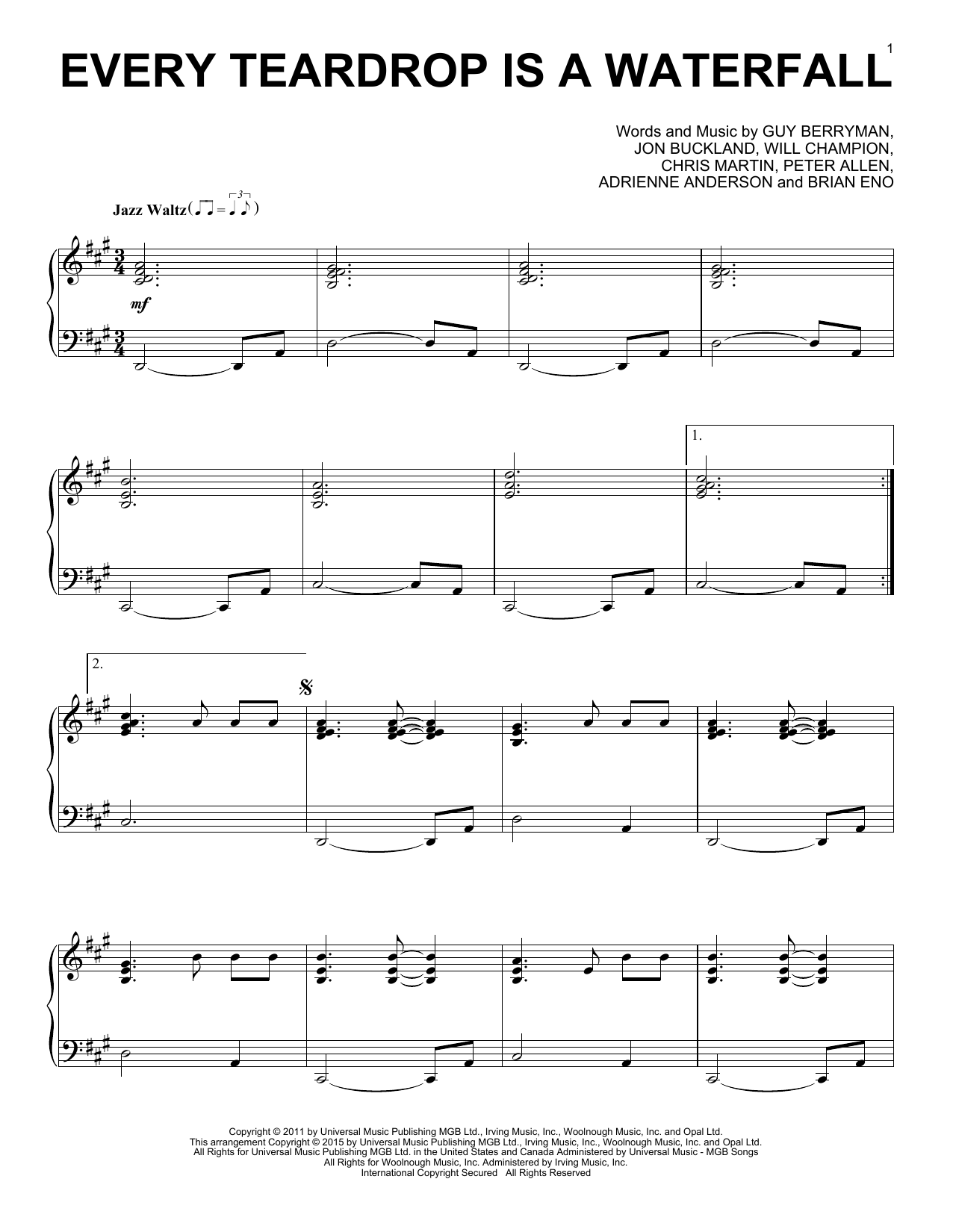 Produktbild zu: Every Teardrop Is A Waterfall [Jazz version]