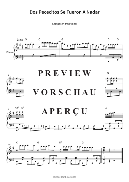Produktbild zu: Dos Pececitos Se Fueron A Nadar traditional