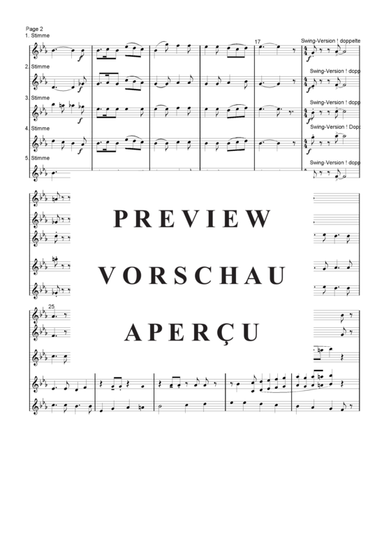 Produktgalerie: Seite 3 von 21 Lorelei-Lied + Swing , , (Blechbläser Quintett - Flexible Besetzung + Schlagzeug)