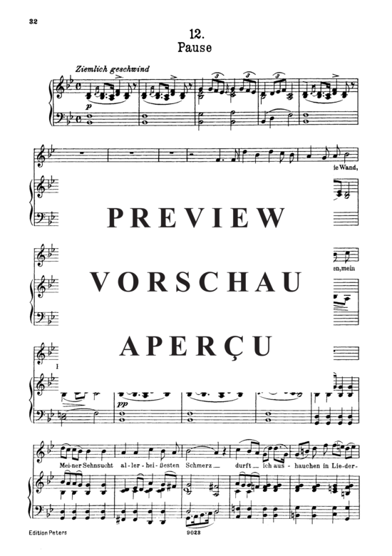 gallery: Pause D.795-12 (Die Schöne Müllerin) , ,  (Gesang hoch + Klavier)