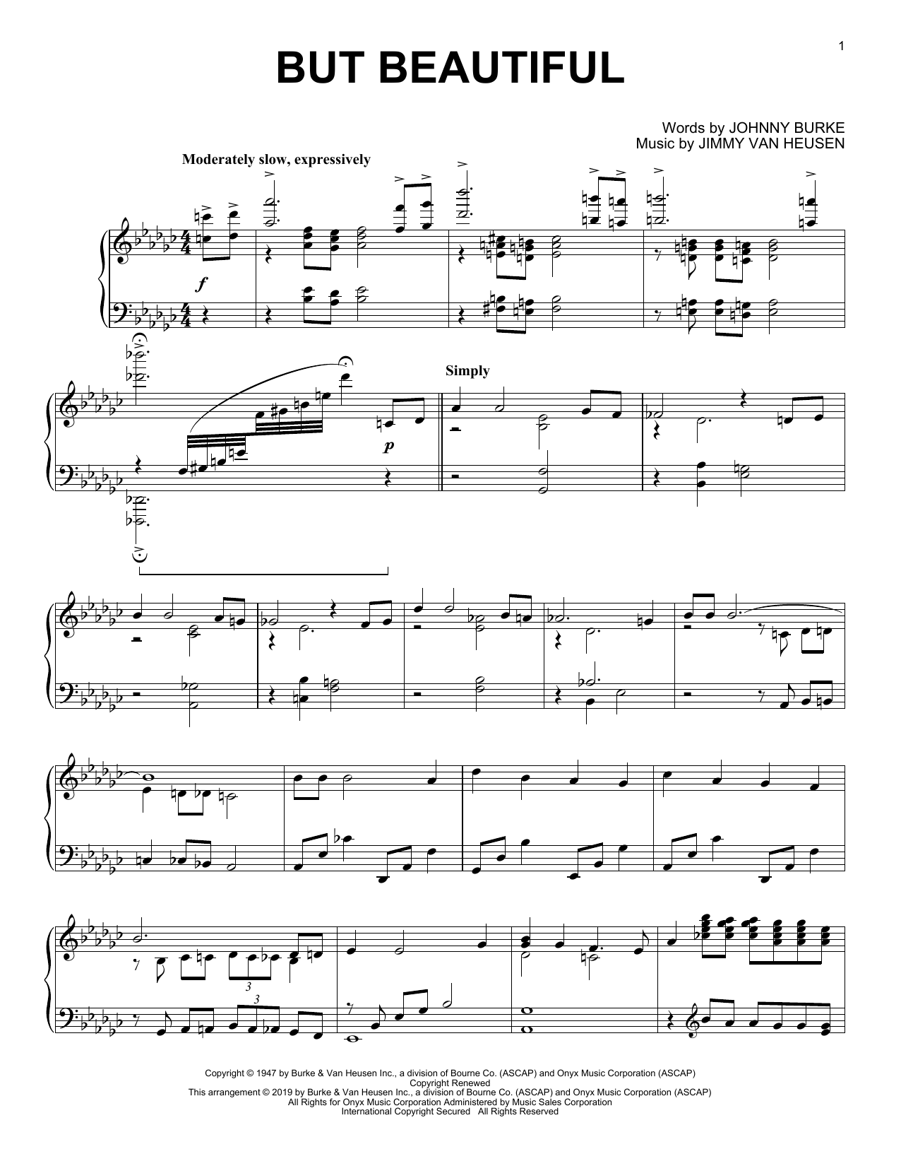 Produktbild zu: But Beautiful (arr. Brent Edstrom)