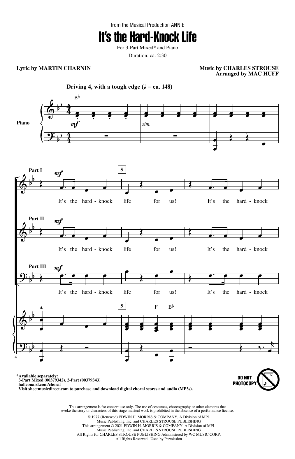Produktbild zu: It's The Hard-Knock Life (from Annie) (arr. Mac Huff)