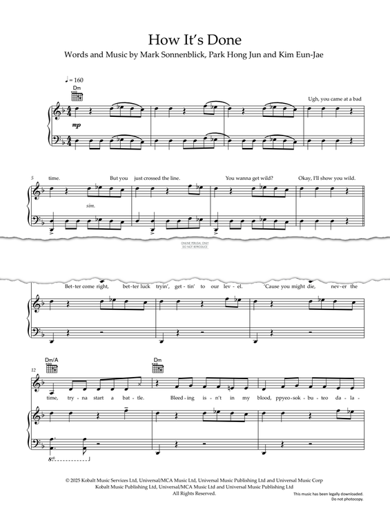 Produktgalerie: Seite 1 von 1 How It's Done, Huntr/x, Gesang, Gitarre, Klavier