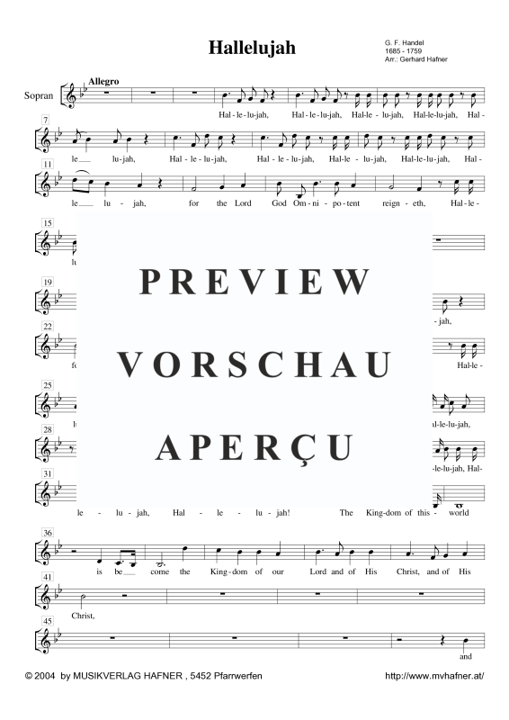 gallery: Halleluja aus Der Messias, , (Blechbläser Quintett)