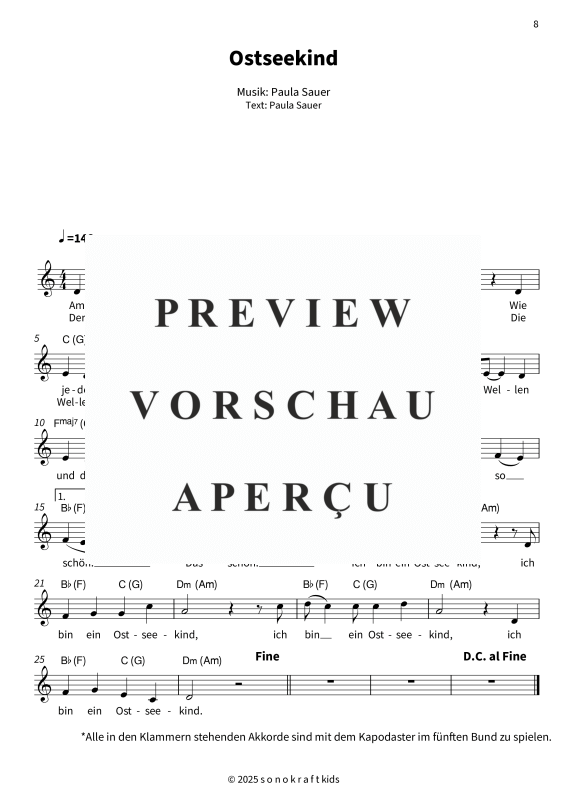gallery: Jahreszeitenklänge - Liederreise durch Frühling, Sommer, Herbst und Winter, Sauer, Paula, (Gesang & Akkorde Leadsheet)