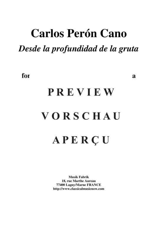 Product gallery: Page 10 of 14 Desde la profondidad de la gruta , , (contrabassoon + score)