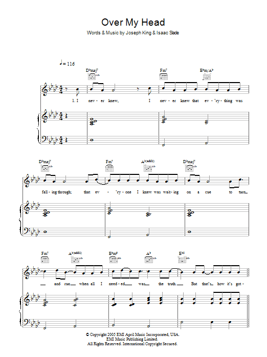 Produktbild zu: Over My Head (Cable Car)