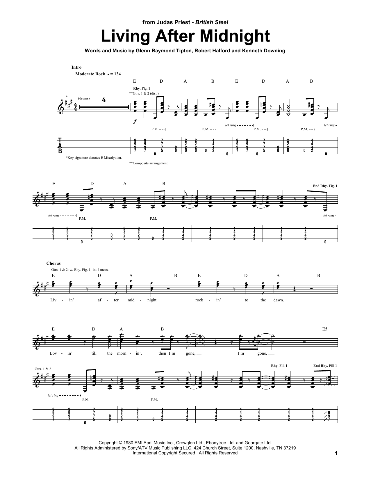 Produktgalerie: Seite 1 von 1 Living After Midnight, Judas Priest, Gitarre