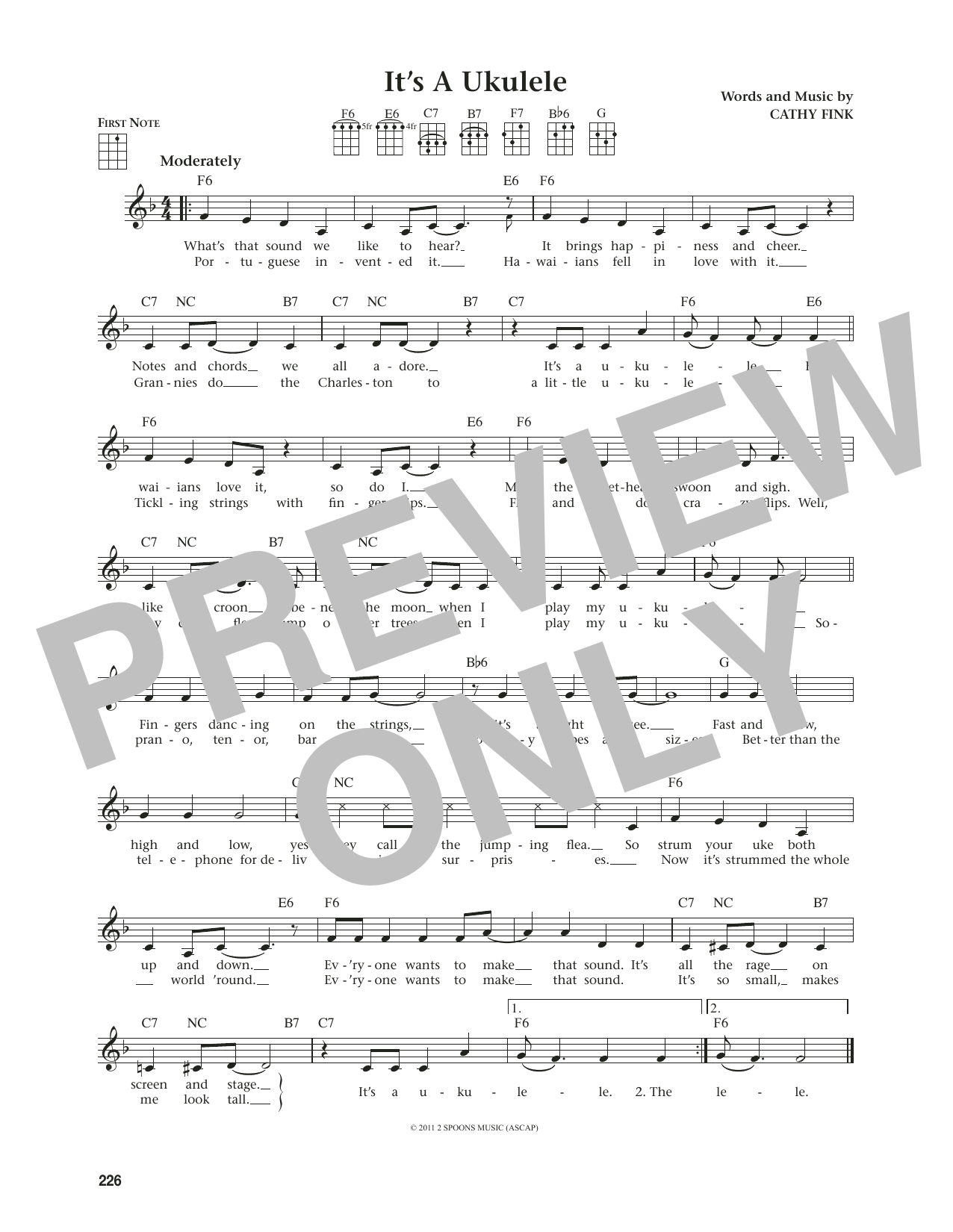 Produktgalerie: Seite 1 von 1 It's A Ukulele (from The Daily Ukulele) (arr. Jim Beloff), Cathy Fink, Ukulele