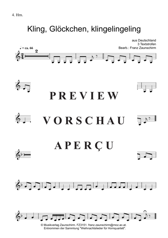Produktgalerie: Seite 6 von 6 Kling, Glöcklein kling , , (Horn-Quartett)