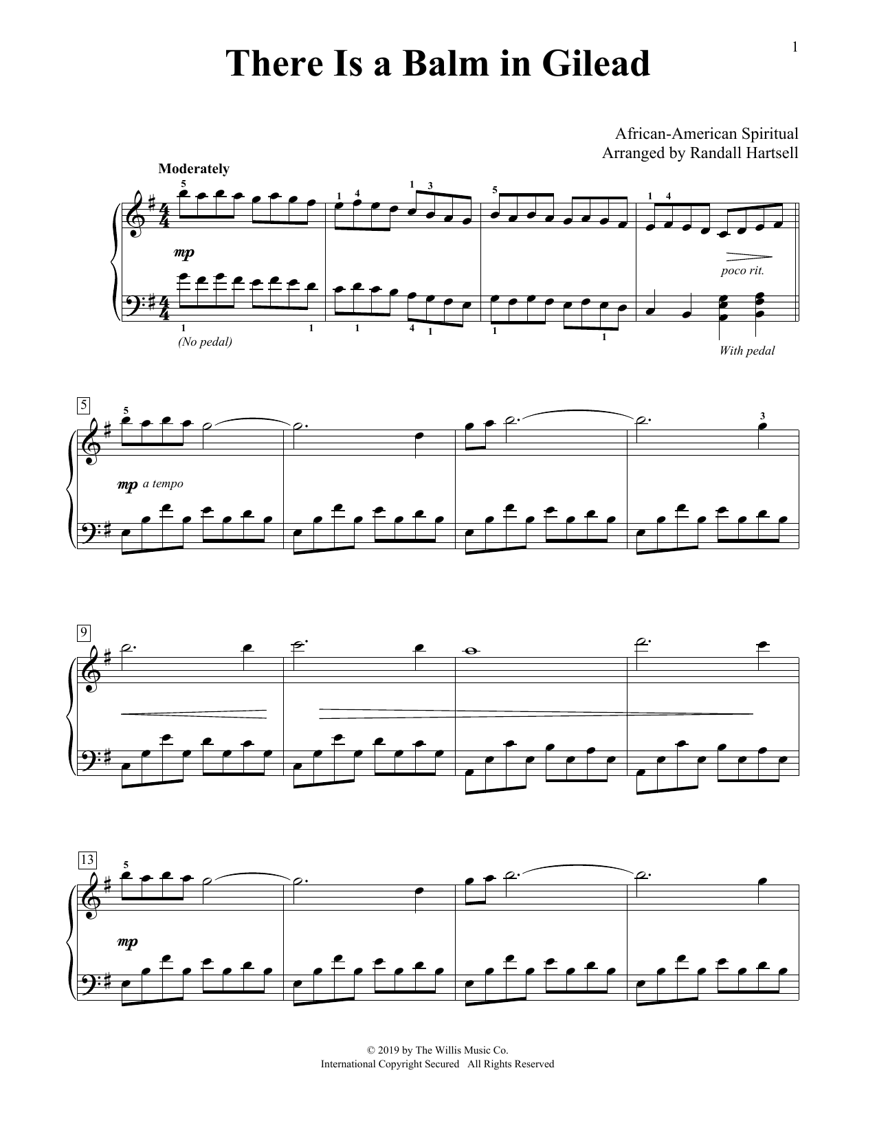 Product picture to: There Is A Balm In Gilead (arr. Randall Hartsell)
