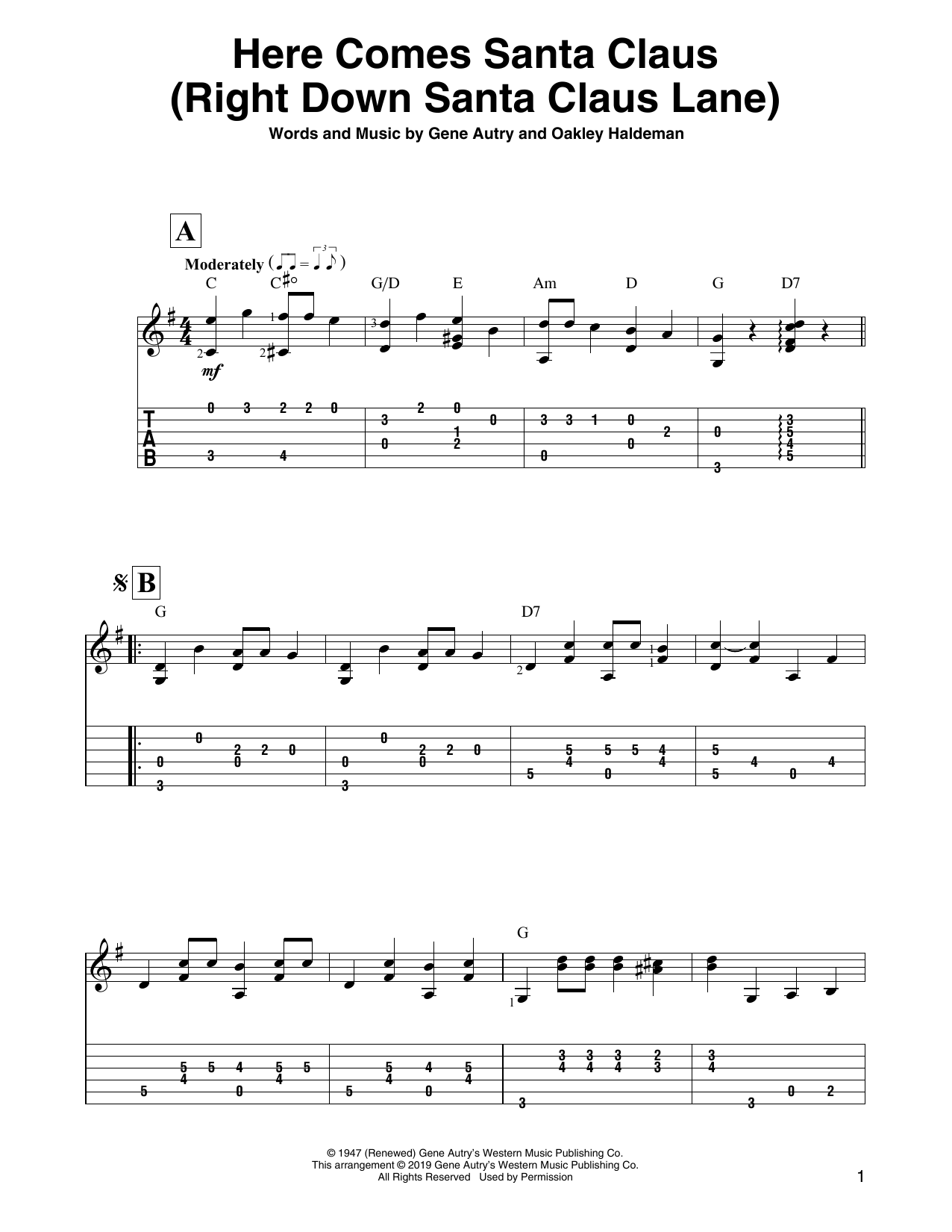 Produktbild zu: Here Comes Santa Claus (Right Down Santa Claus Lane)