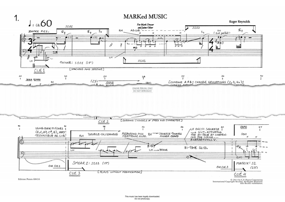 Produktgalerie: Seite 1 von 1 MARKed MUSIC, Roger Reynolds