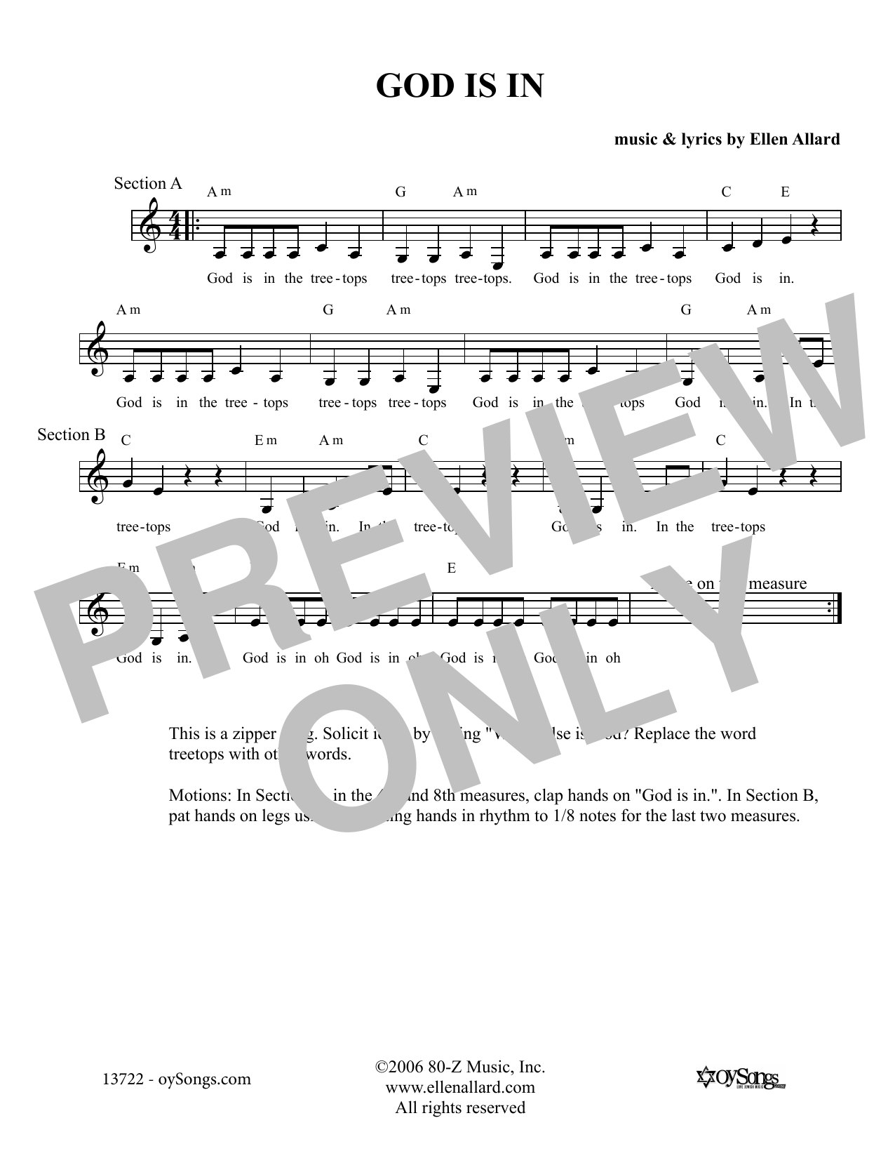 Product gallery: Page 1 of 1 God Is In, Ellen Allard