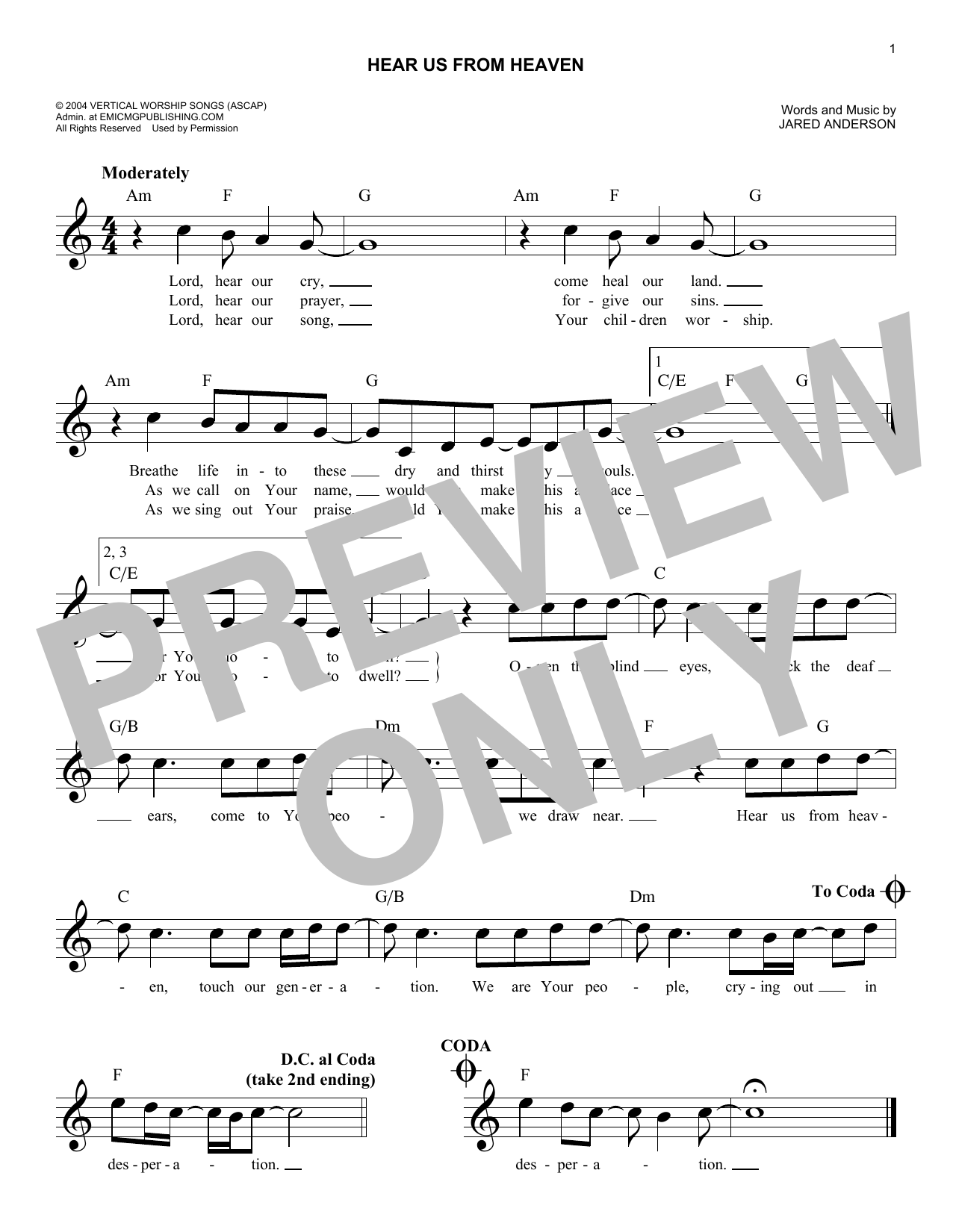 Produktbild zu: Hear Us From Heaven