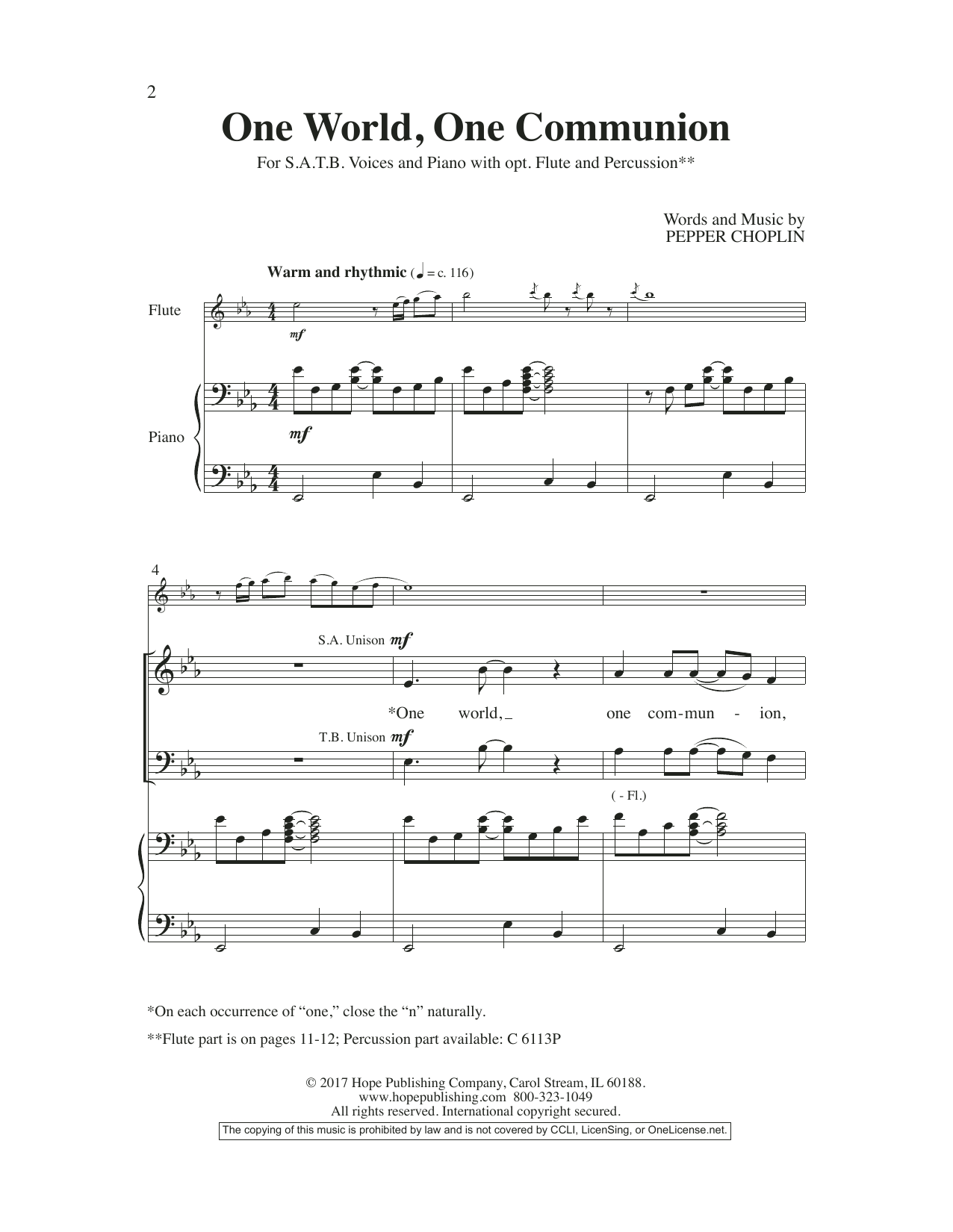 Produktbild zu: One World, One Communion