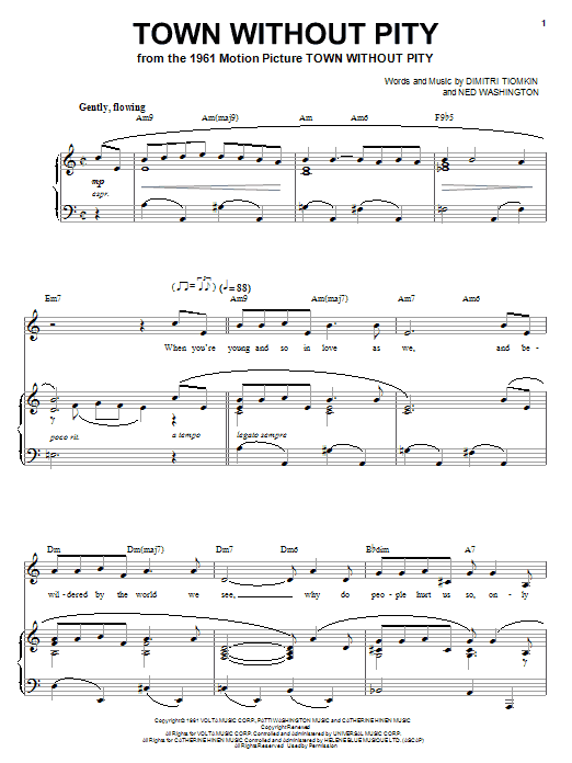 Produktgalerie: Seite 1 von 1 Town Without Pity, Gene Pitney, Gesang, Gitarre, Klavier