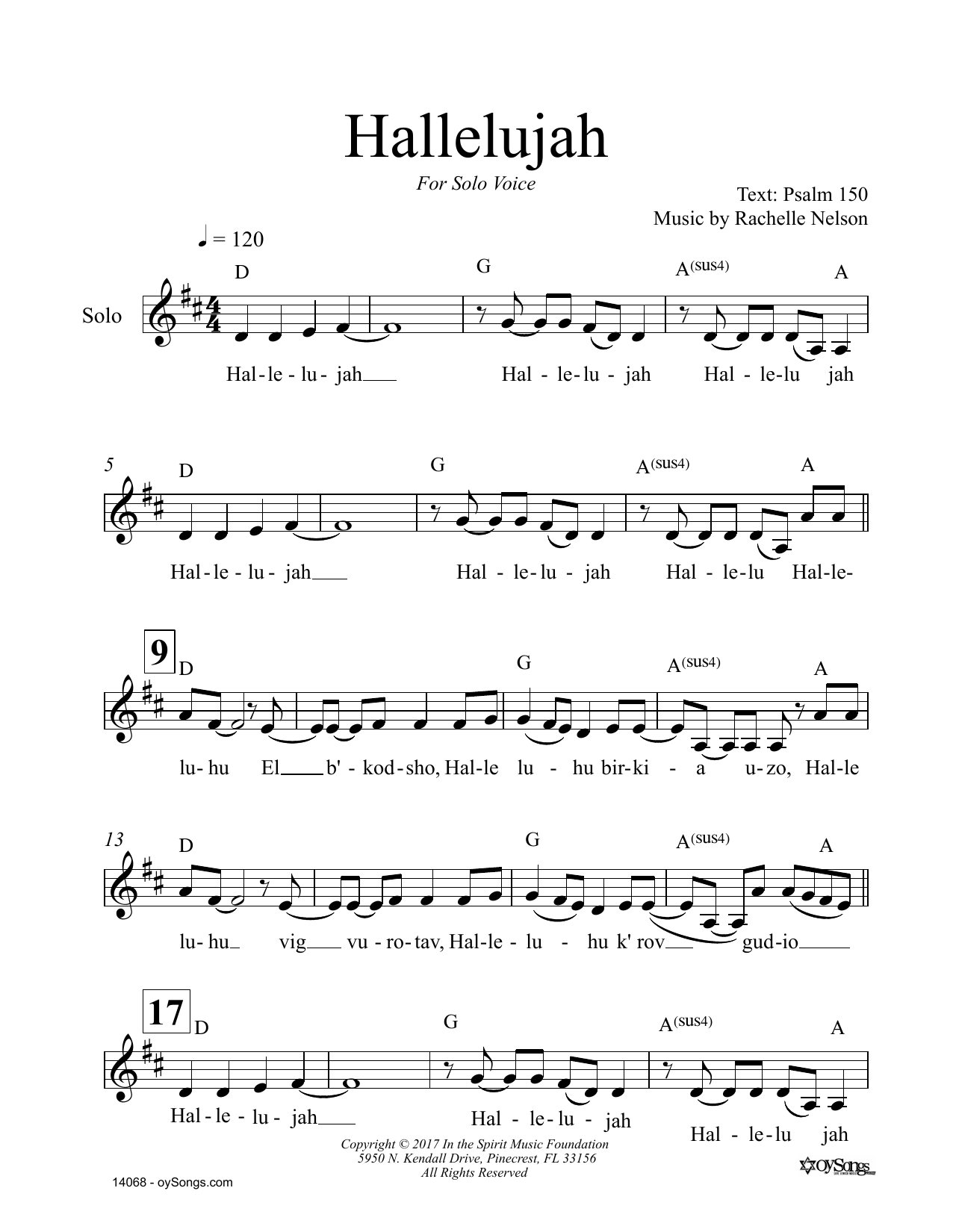Produktgalerie: Seite 1 von 1 Hallelujah, Rachelle Nelson, Melodieinstrument