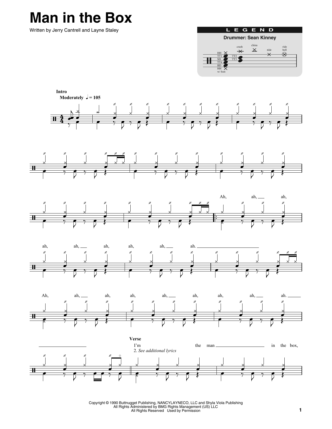 Product gallery: Page 1 of 1 Man In The Box, Alice In Chains