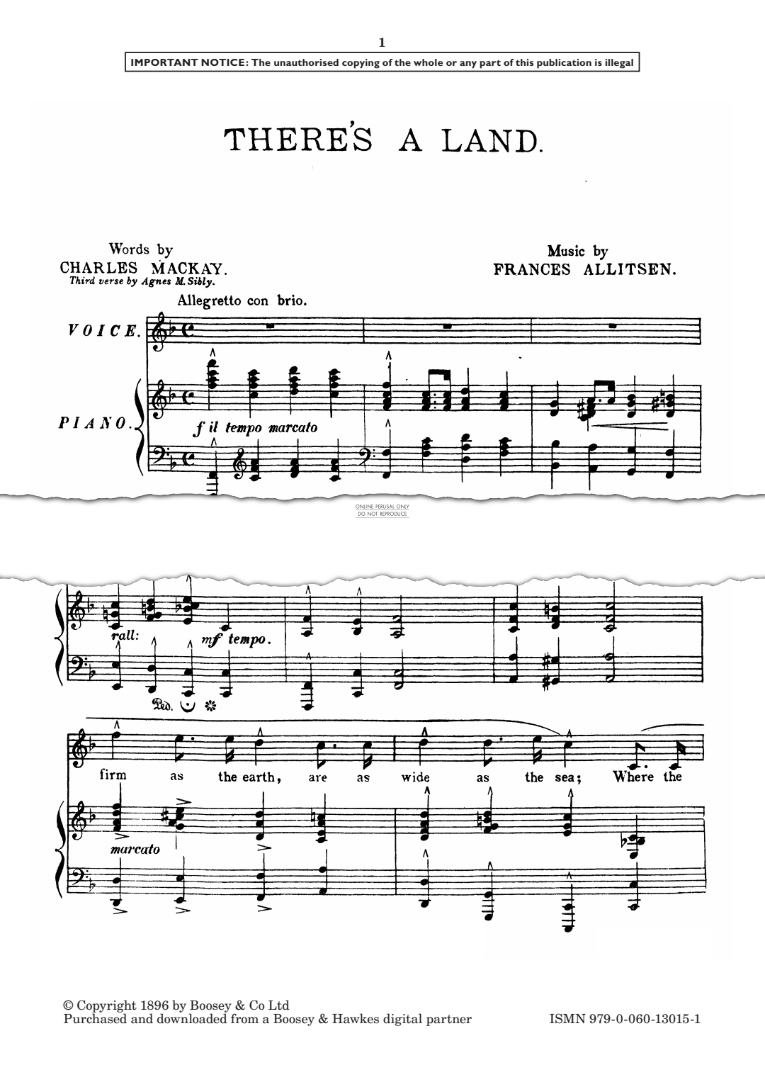 gallery: There's A Land In F, Frances Allitsen, Gesang, Klavier