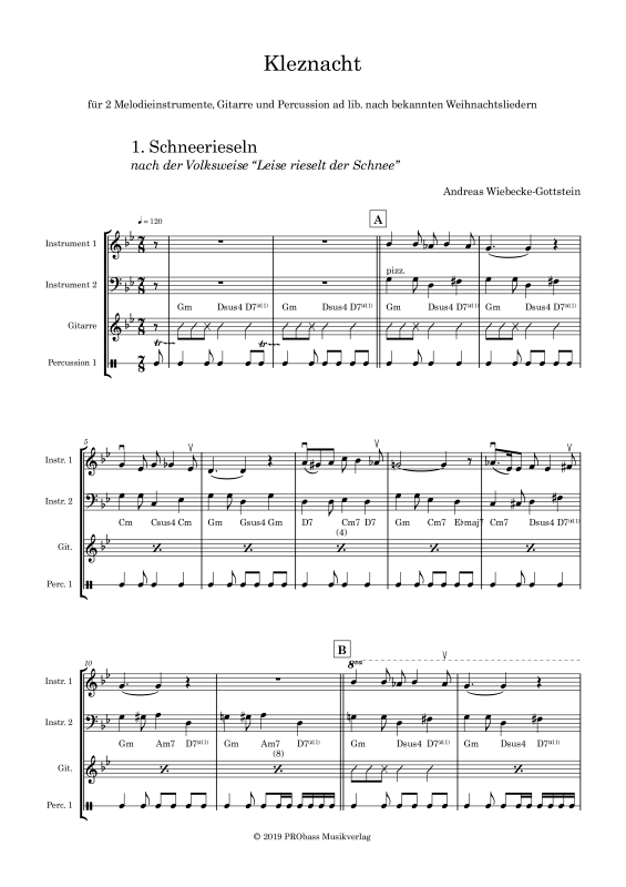 gallery: Kleznacht, , 2 Melody Instruments, Guitar and Percussion Ad Lib.