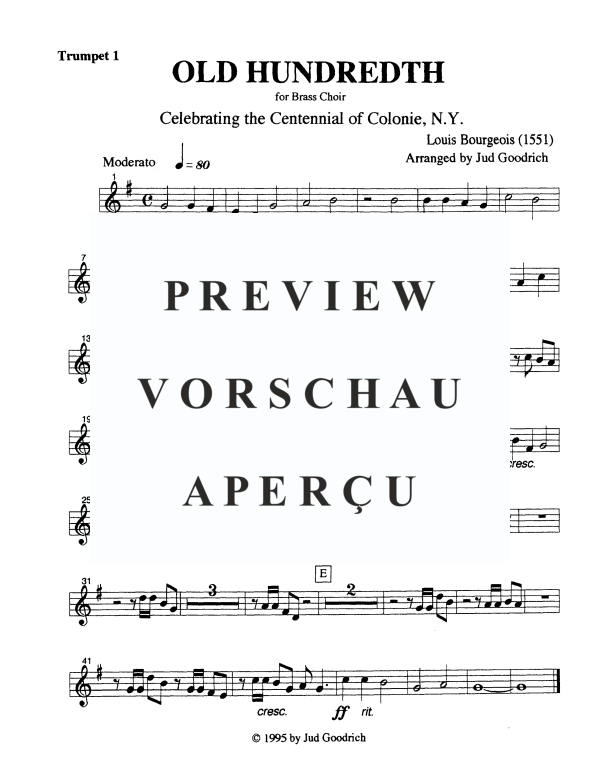 Produktgalerie: Seite 11 von 11 Old Hundreth, , Blechbläser Ensemble 10-stimmig