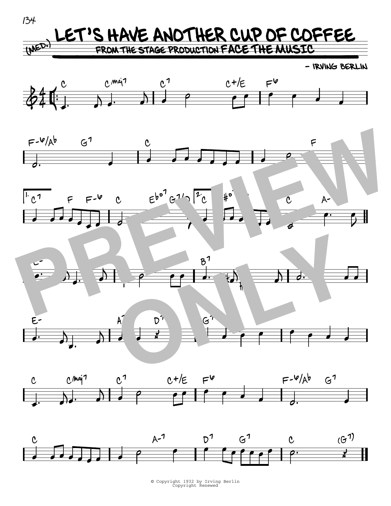 Product gallery: Page 1 of 1 Let's Have Another Cup Of Coffee, Irving Berlin