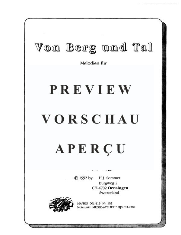 Produktgalerie: Seite 3 von 11 Von Berg and Tal, , Alphorn Soli, Duette, Trios