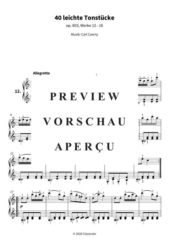Product gallery: Page 4 of 10 40 leichte Tonstücke - op. 803, Werke 12 - 16 , , Piano Solo