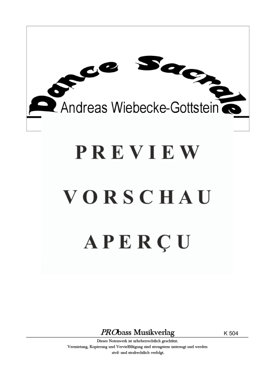 gallery: Dance sacrale kanonique, , Double Bass Quintet - Single Parts