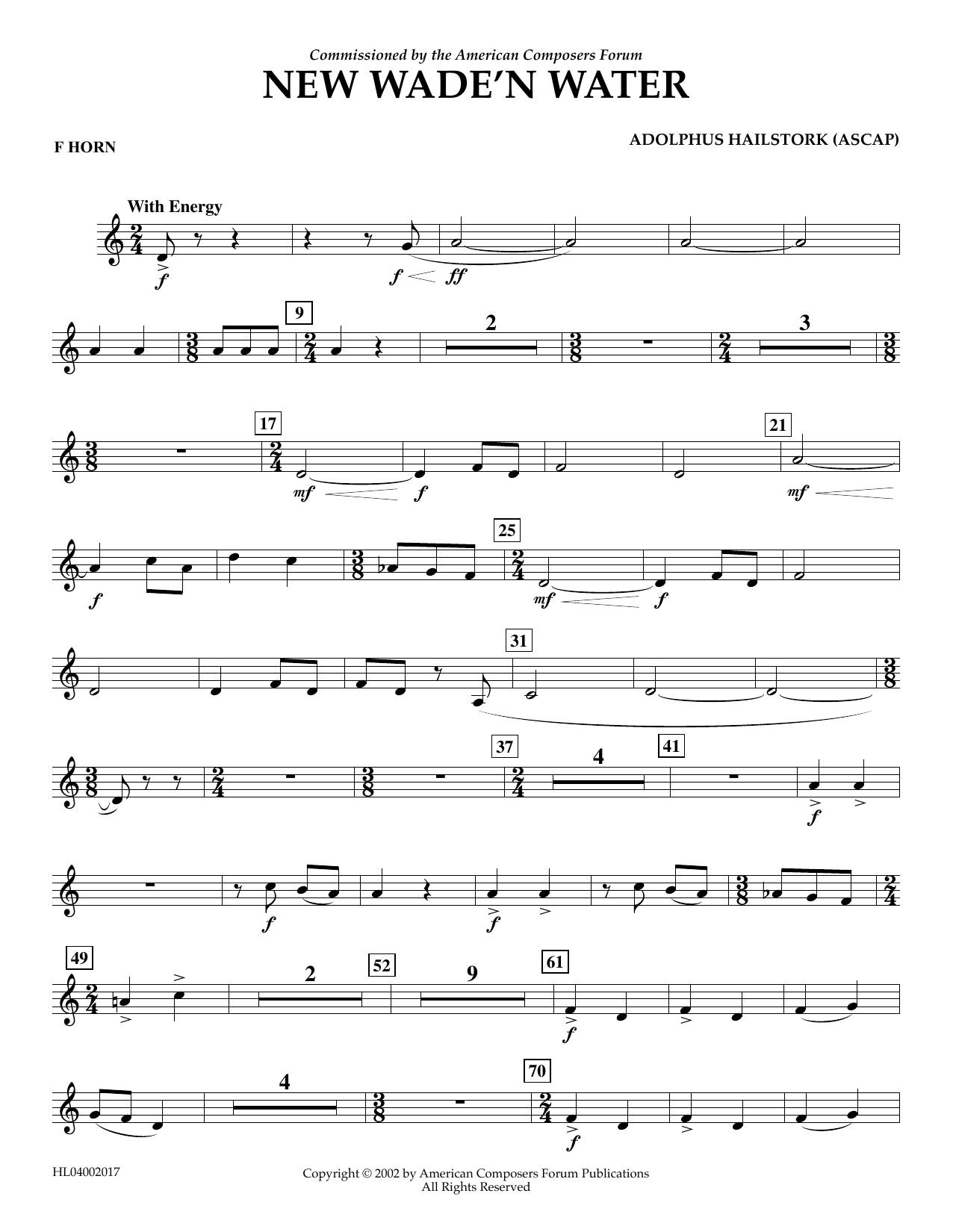Produktbild zu: New Wade 'n Water - F Horn