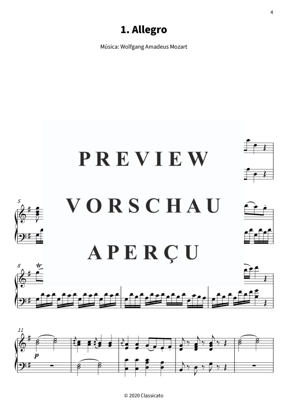 Produktgalerie: Seite 6 von 11 Una pequeña música nocturna - Serenata n.º 13, , Klavier Solo