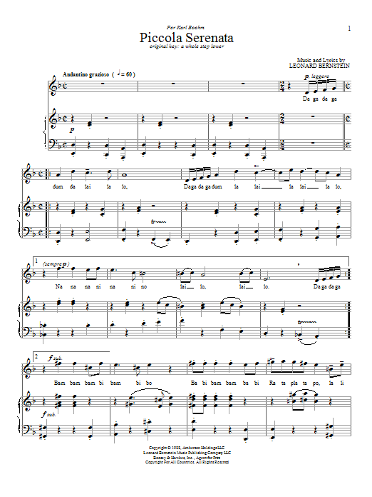 Product picture to: Piccola Serenata