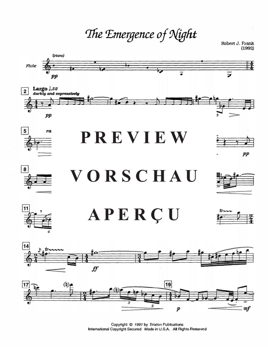 Product gallery: Page 13 of 15 Emergence of Night, The , , (flute and piano)