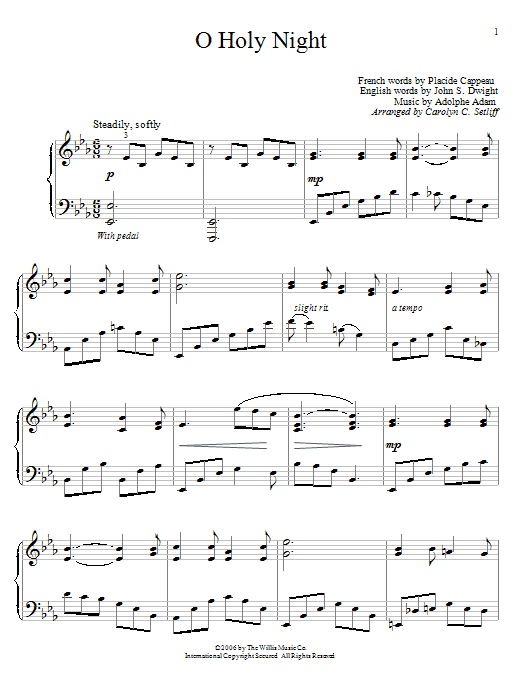 Product gallery: Page 1 of 1 O Holy Night (arr. Carolyn C. Setliff), Adolphe Adam